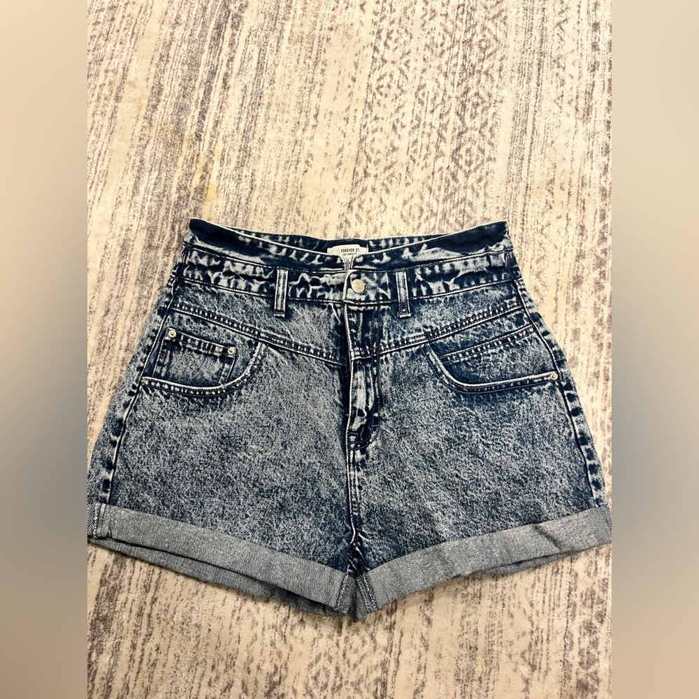 Forever 21 Acid Wash Jean Shorts